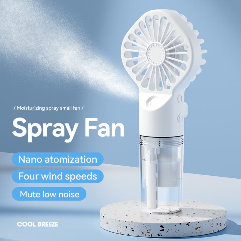 Portable Handheld Spray Fan 4-Speed Water Spray Mist Fan Summer Cooling Artifact USB Charging Summer Supplies Outdoor Mini Fan - 16