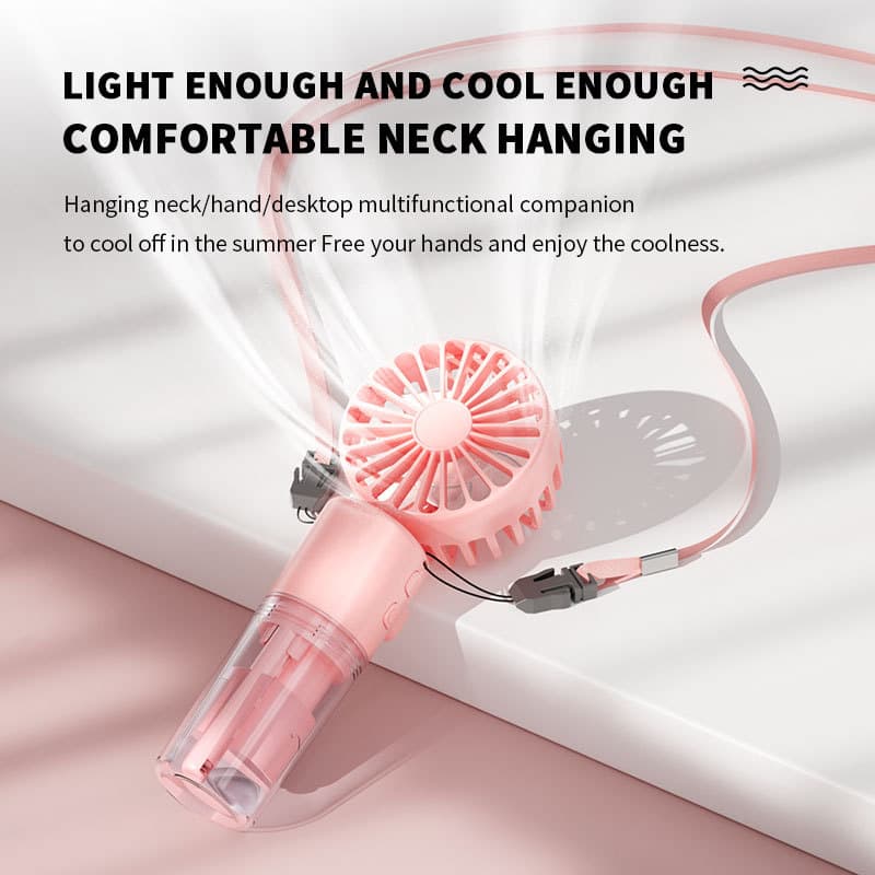 Portable Handheld Spray Fan 4-Speed Water Spray Mist Fan Summer Cooling Artifact USB Charging Summer Supplies Outdoor Mini Fan - 13